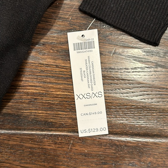 Chico’s Cardigan Sweater In Colorblocked Pattern - Picture 6 of 8